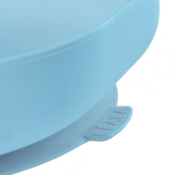 Farfurie silicon cu ventuza Beaba Light Blue [4]
