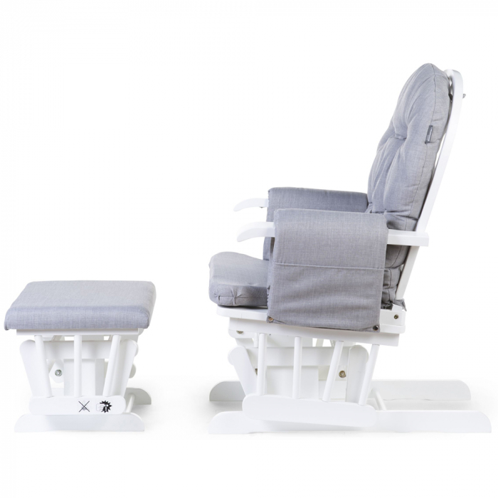 Fotoliu de alaptare Childhome cu suport pentru picioare, Gri [2]
