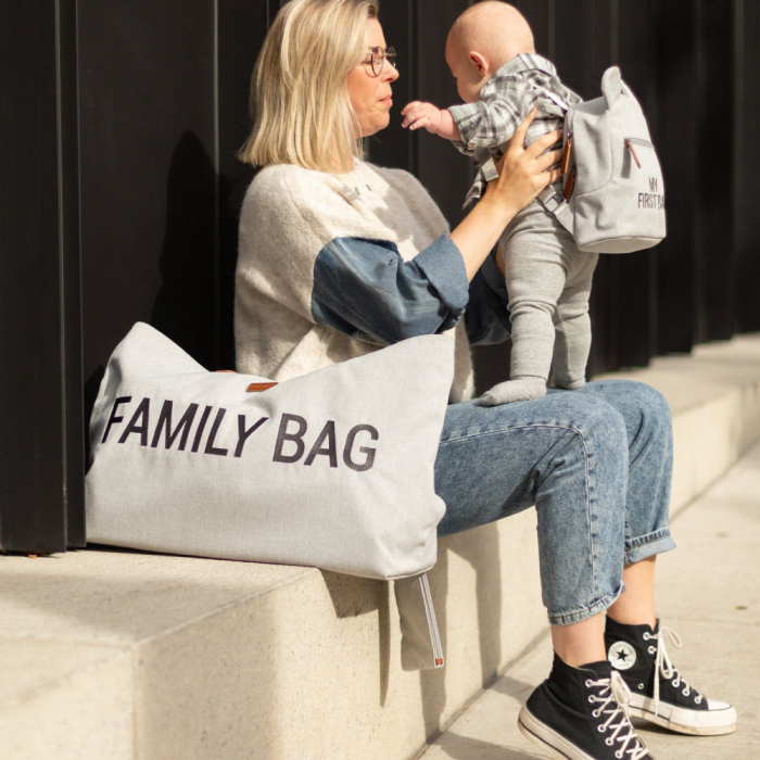 Geanta Childhome Family Bag Canvas Gri - Resigilat [4]