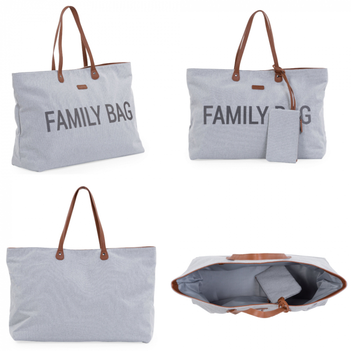 Geanta Childhome Family Bag Canvas Gri [2]