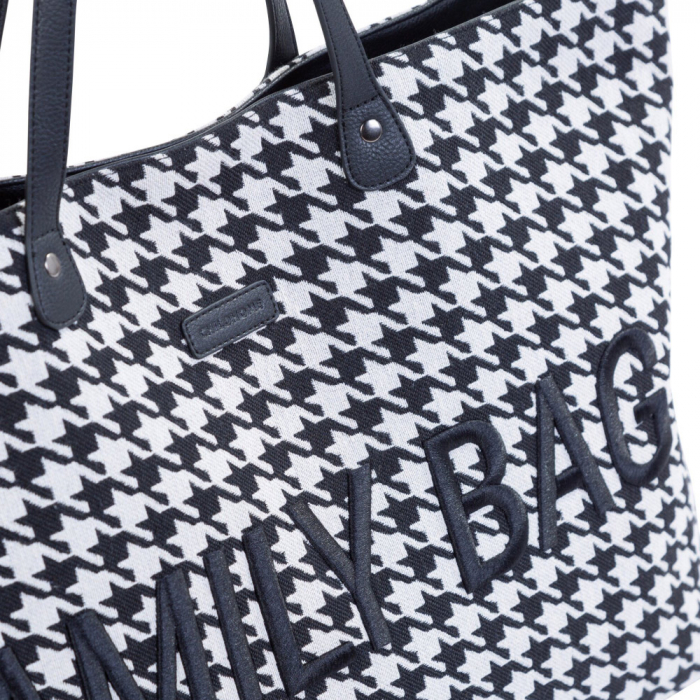 Geanta Childhome Family Bag Pied de Poule Negru [3]