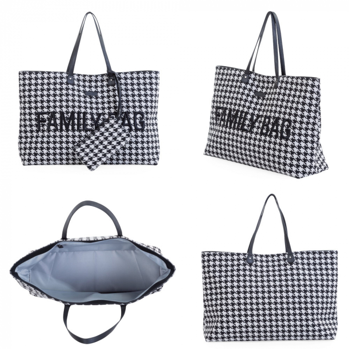 Geanta Childhome Family Bag Pied de Poule Negru [2]