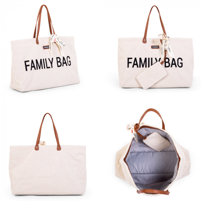 Geanta Childhome Family Bag Teddy Alb [2]