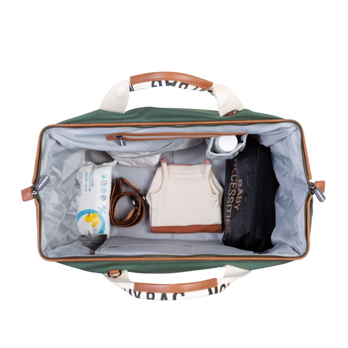 Geanta de infasat Childhome Mommy Bag Signature Verde [4]