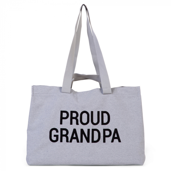 Geanta Childhome Proud Grandpa Gri - Resigilat