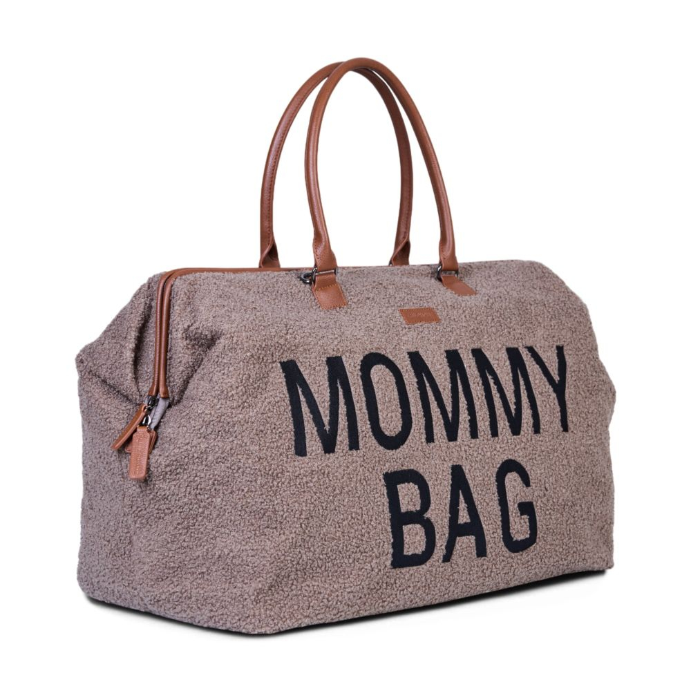 Geanta de bebe Childhome Mommy Bag Signature Teddy Soft Brown [2]