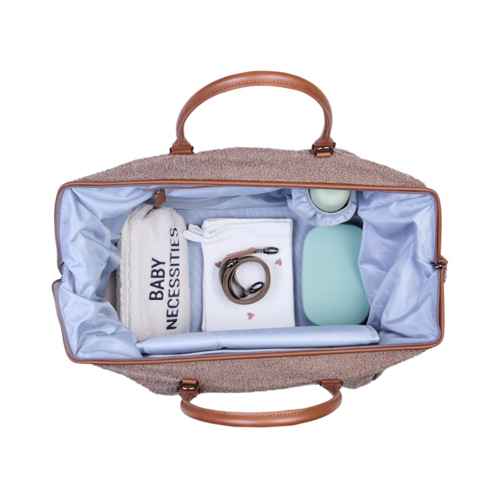 Geanta de bebe Childhome Mommy Bag Signature Teddy Soft Brown [7]