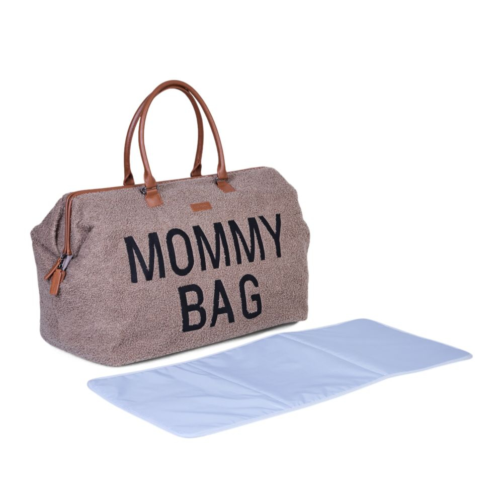 Geanta de bebe Childhome Mommy Bag Signature Teddy Soft Brown [5]