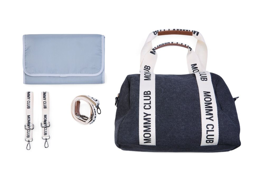 Geanta de bebe Childhome Mommy Club Canvas Black [6]