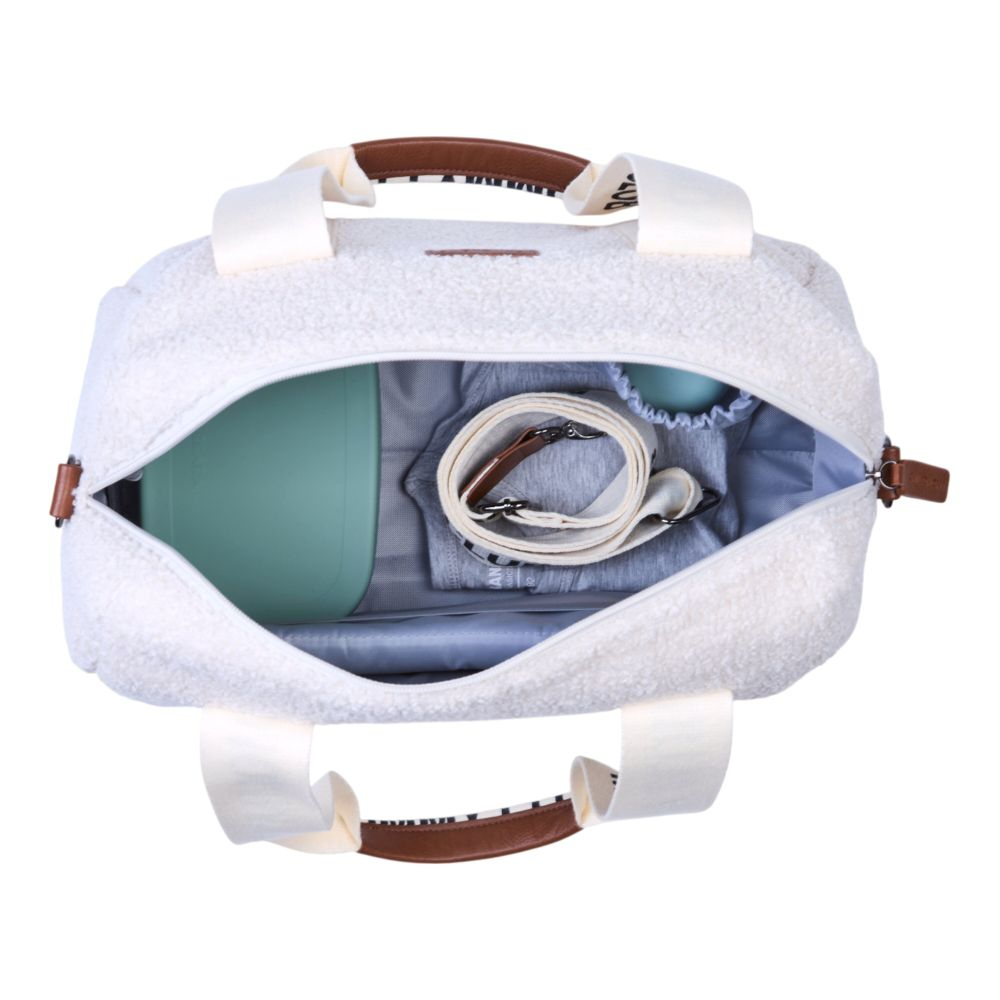 Geanta de bebe Childhome Mommy Club Signature Teddy Offwhite [8]