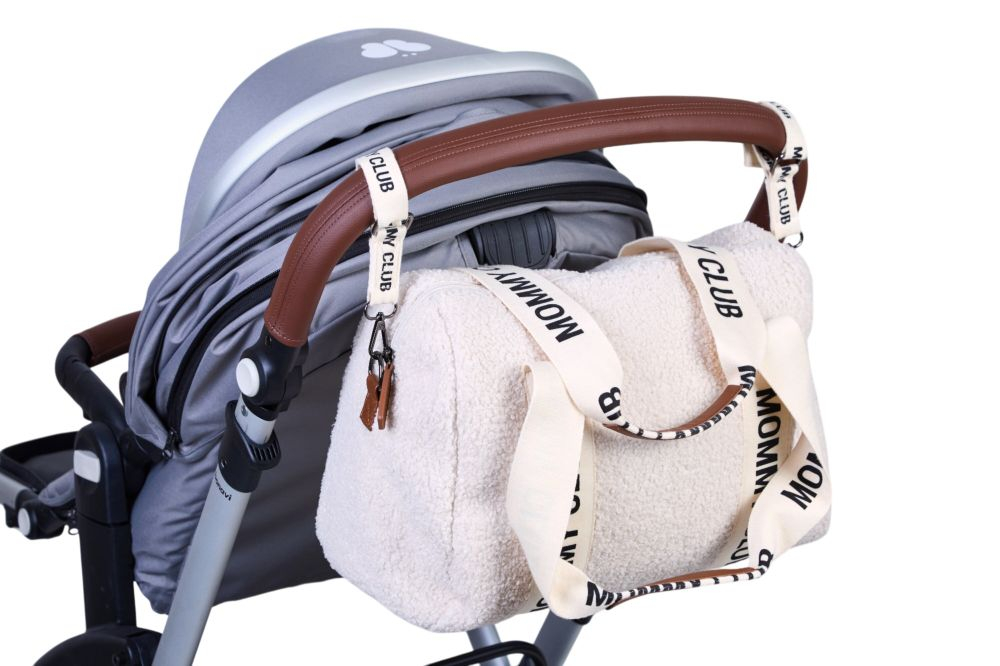 Geanta de bebe Childhome Mommy Club Signature Teddy Offwhite [10]