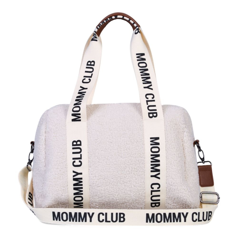 Geanta de bebe Childhome Mommy Club Signature Teddy Offwhite [4]