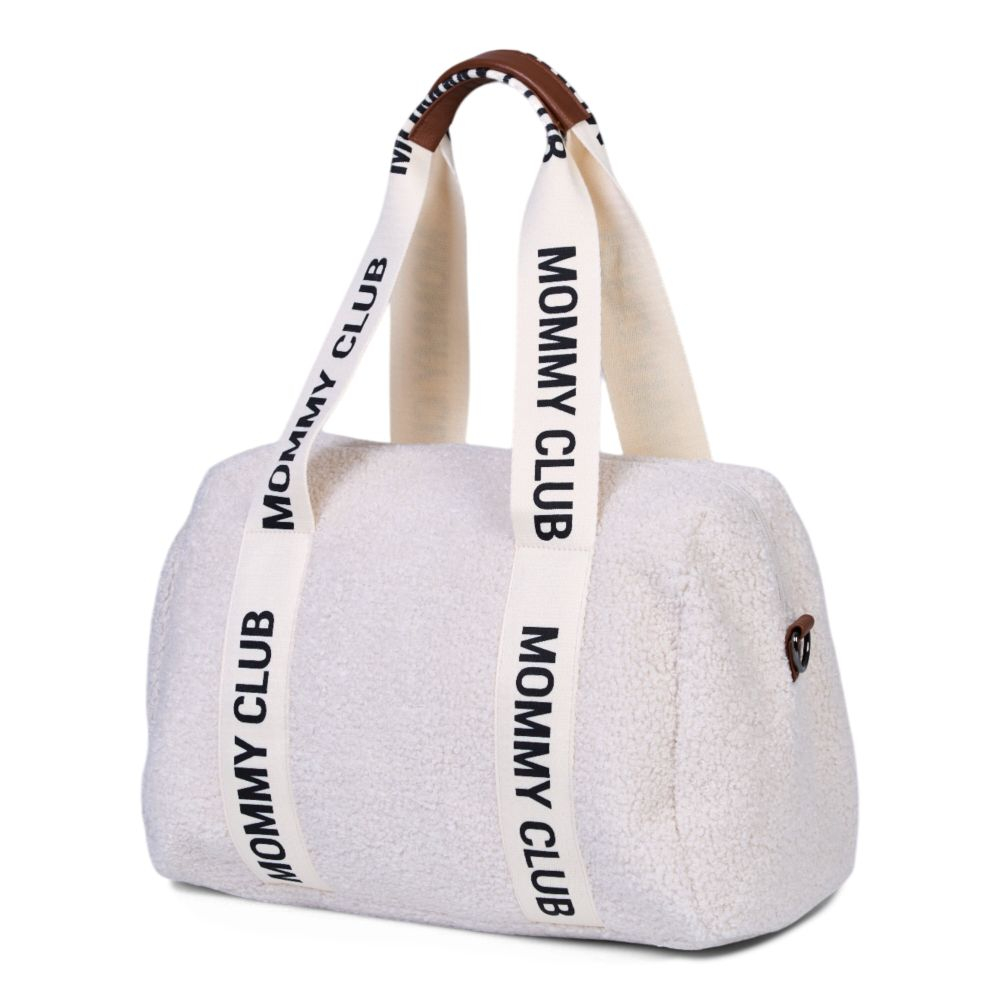 Geanta de bebe Childhome Mommy Club Signature Teddy Offwhite [2]