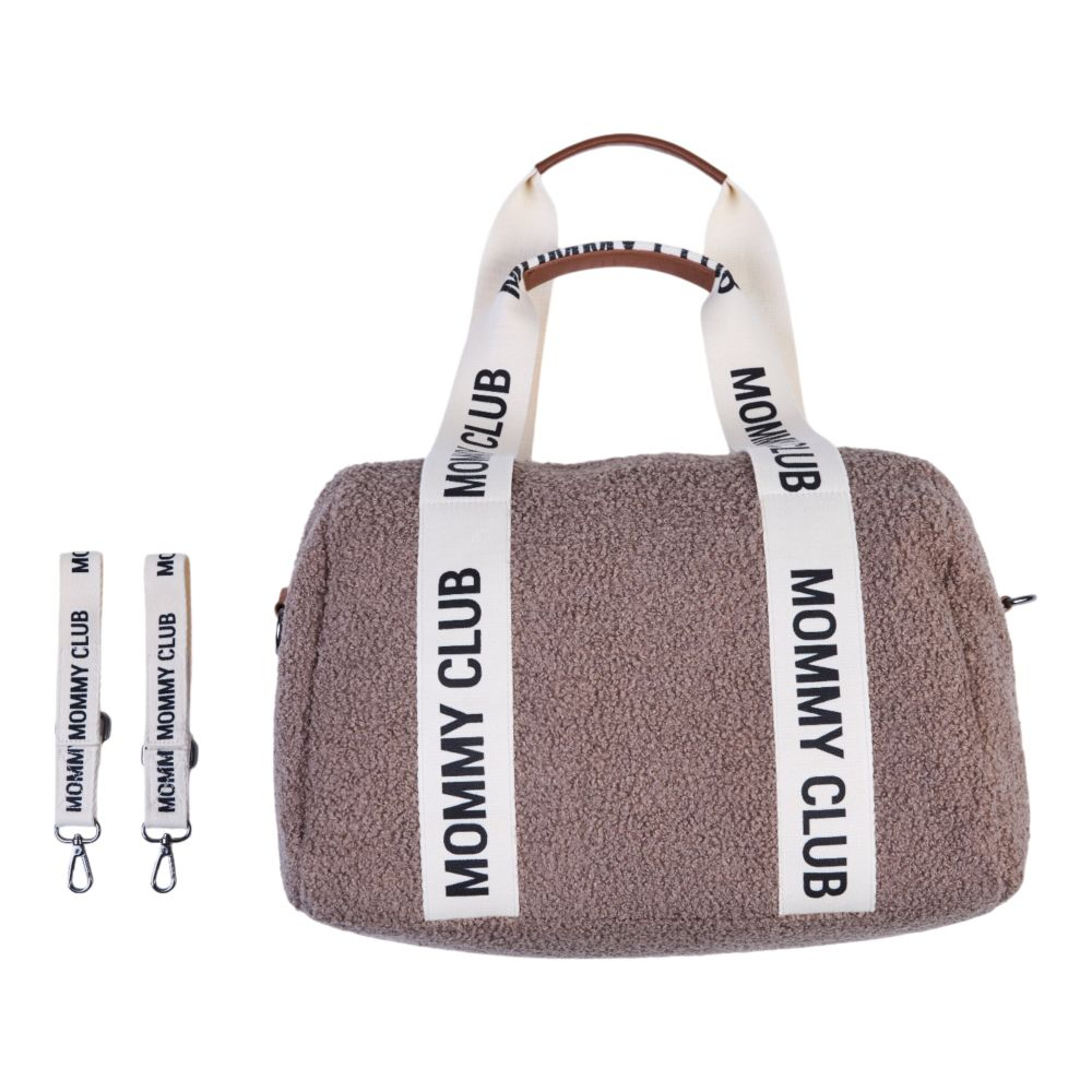 Geanta de bebe Childhome Mommy Club Signature Teddy Soft Brown [5]