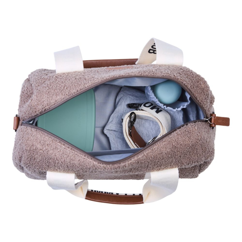 Geanta de bebe Childhome Mommy Club Signature Teddy Soft Brown [8]