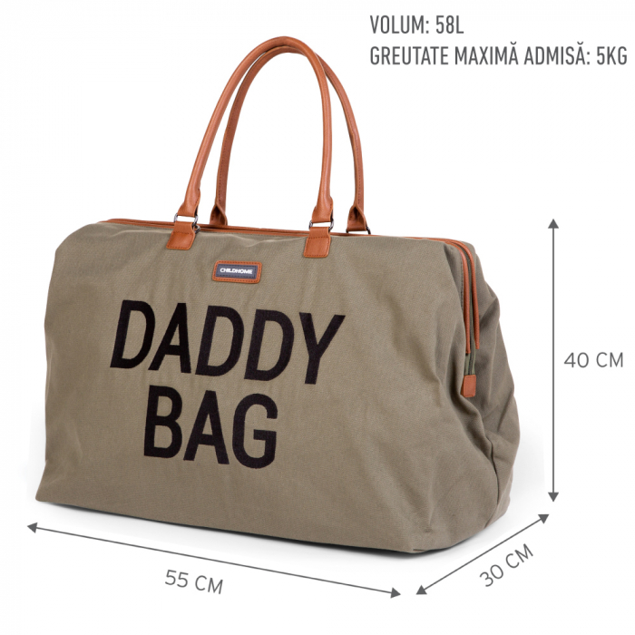 Geanta de infasat Childhome Daddy Bag Kaki [6]