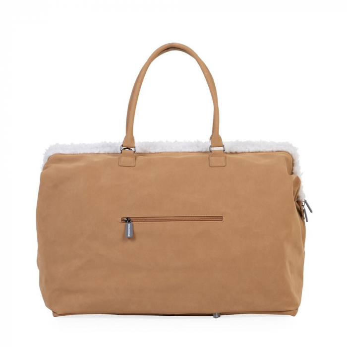 Geanta de infasat Childhome Mommy Bag, aspect piele intoarsa Bej [2]