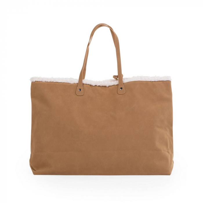Geanta Childhome Family Bag, aspect piele intoarsa Bej [3]
