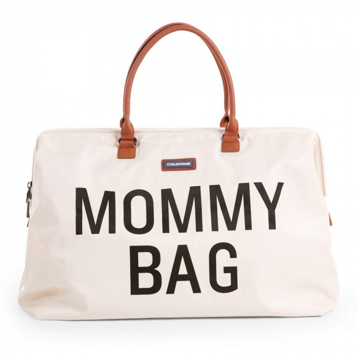 Geanta de infasat Childhome Mommy Bag Ecru - Resigilat