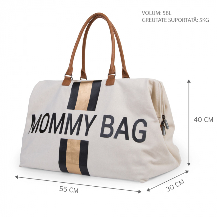 Geanta de infasat Childhome Mommy Bag Ivoire-Resigilat [5]