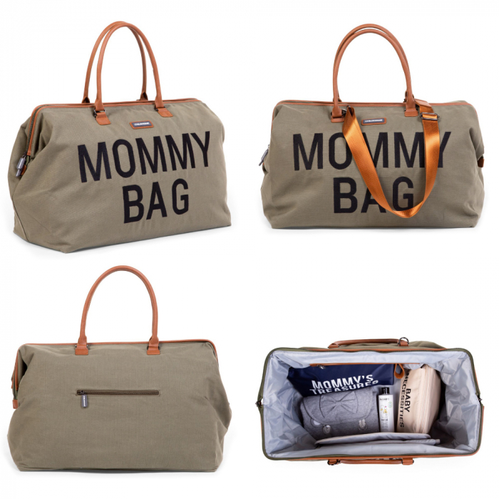 Geanta de infasat Childhome Mommy Bag Kaki [2]