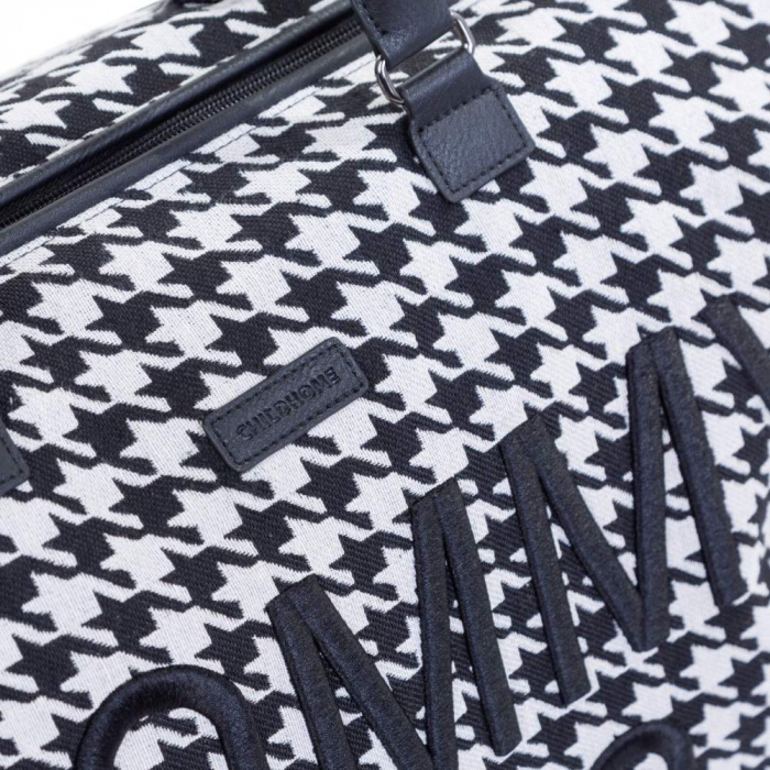 Geanta de infasat Childhome Mommy Bag Pied de Poule Negru [5]