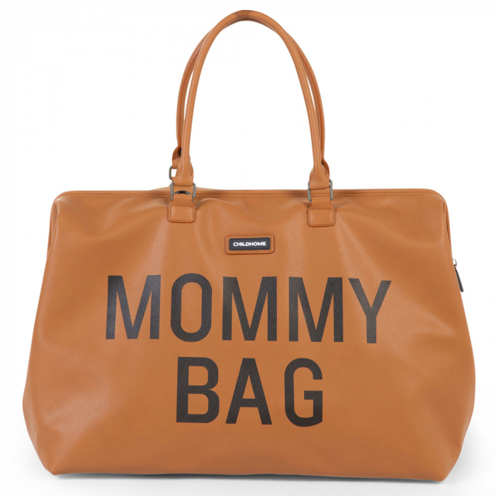 Geanta de infasat Childhome Mommy Bag piele ecologica Maro - Resigilat