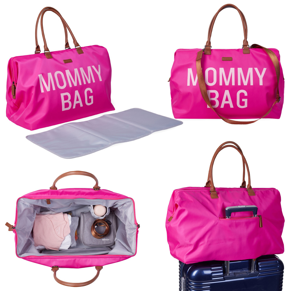 Geanta de infasat Childhome Mommy Bag Pop Pink-Resigilat [3]