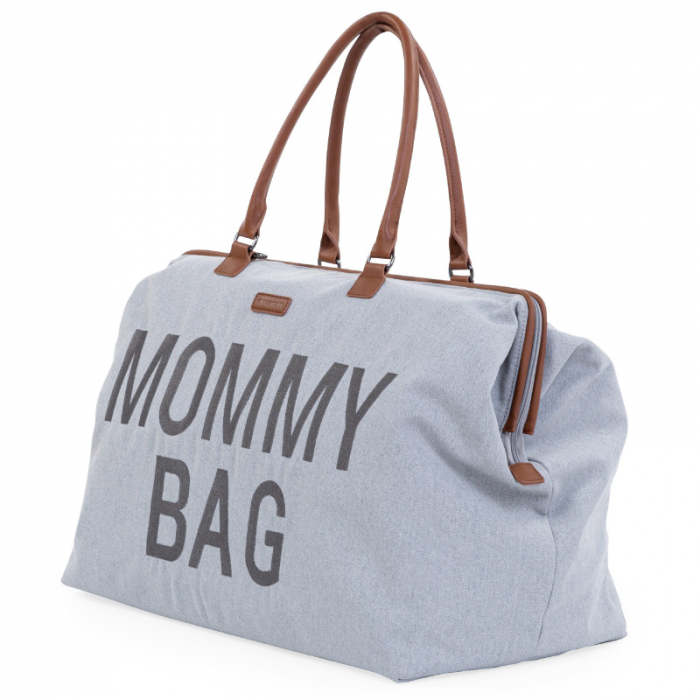 Geanta de infasat Childhome Mommy Bag Panza Oxford Gri [3]