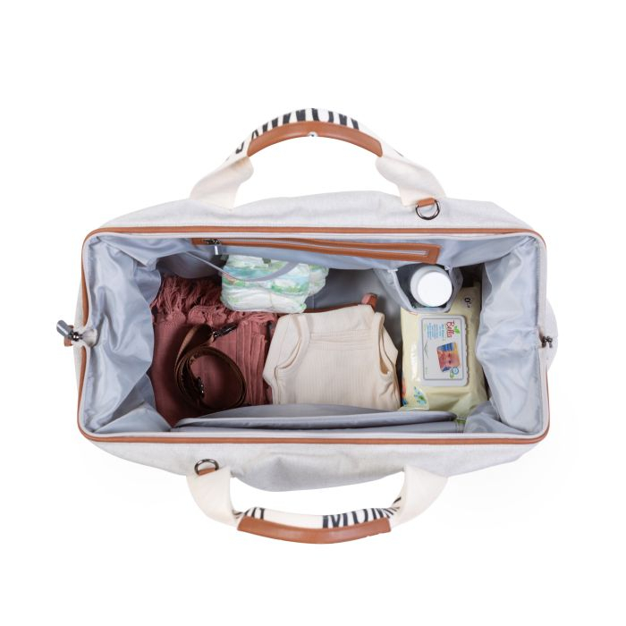 Geanta de infasat Childhome Mommy Bag Signature Alb [5]