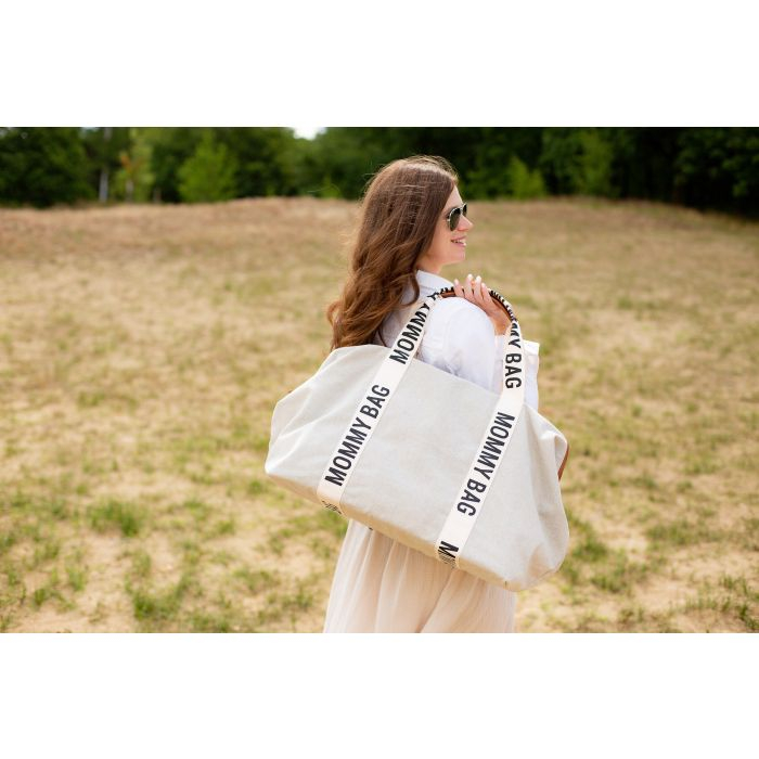 Geanta de infasat Childhome Mommy Bag Signature Alb [7]