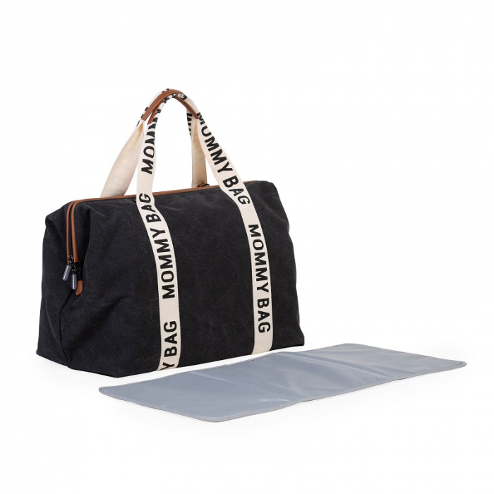 Geanta de infasat Childhome Mommy Bag Signature Negru [3]