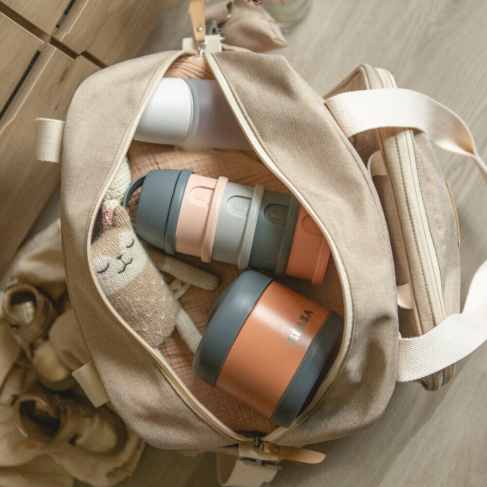 Geanta scutece Beaba Geneve Eco din poliester reciclat Heather Gazelle [7]