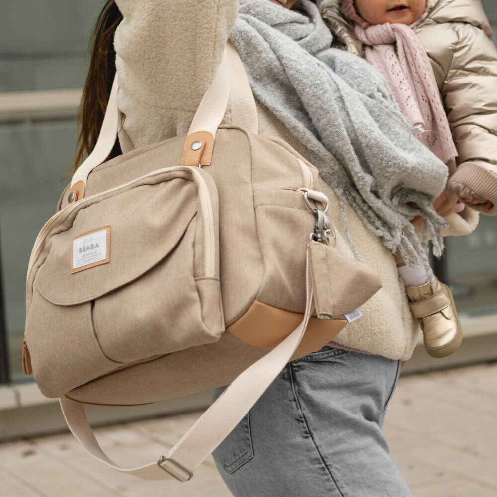 Geanta scutece Beaba Geneve Eco din poliester reciclat Heather Gazelle [6]