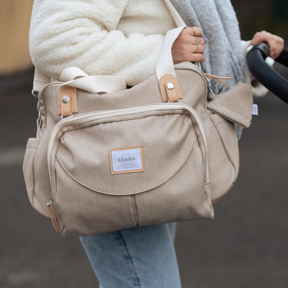 Geanta scutece Beaba Geneve Eco din poliester reciclat Heather Gazelle [5]