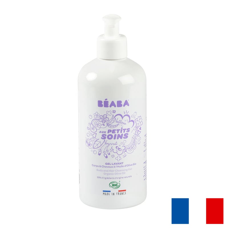 Gel de dus corp si par pentru bebelusi Beaba 500 ml, Certificat Organic