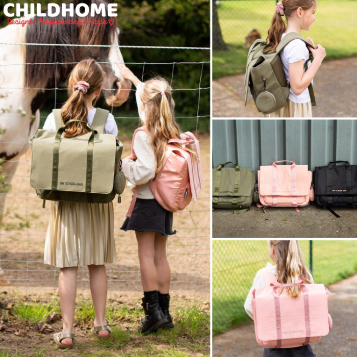 Ghiozdan Childhome My School Bag Kaki-Resigilat [7]