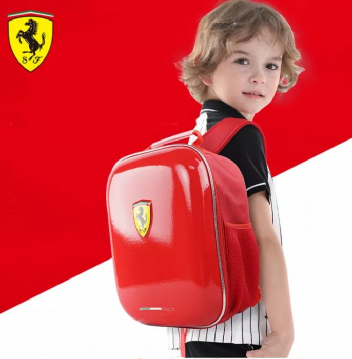 Ghiozdan Ferrari design 3D, culoare rosie [4]