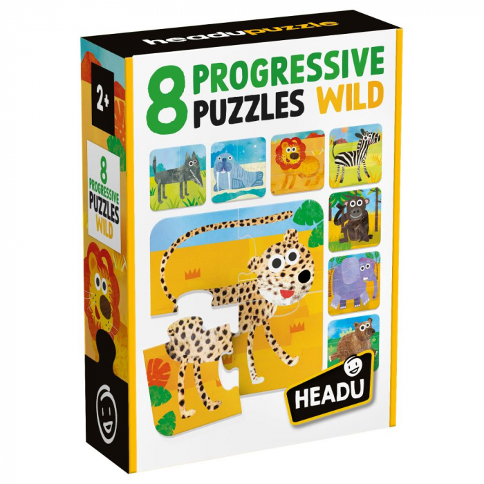 Headu - 8 puzzleuri progresive animale salbatice [2]