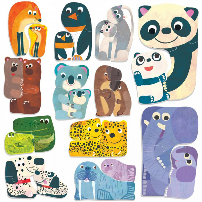 Headu Ecoplay - Puzzle-Uri Animalute Cu Pui [2]