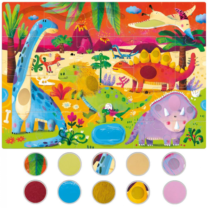 Headu - Montessori puzzle tactil dinozauri [1]