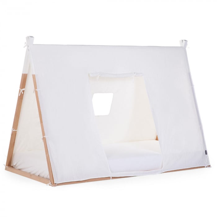 Husa cadru pat Tipi Childhome 90x200 cm Alb