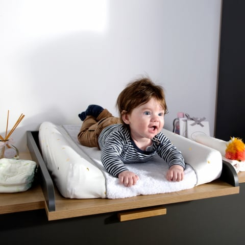 Husa saltea de infasat Childhome Jerse/Frotir Inimioare [2]