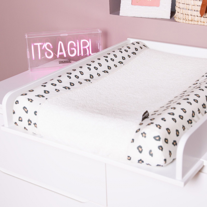 Husa saltea de infasat Childhome Jerse/Frotir, Leopard [3]