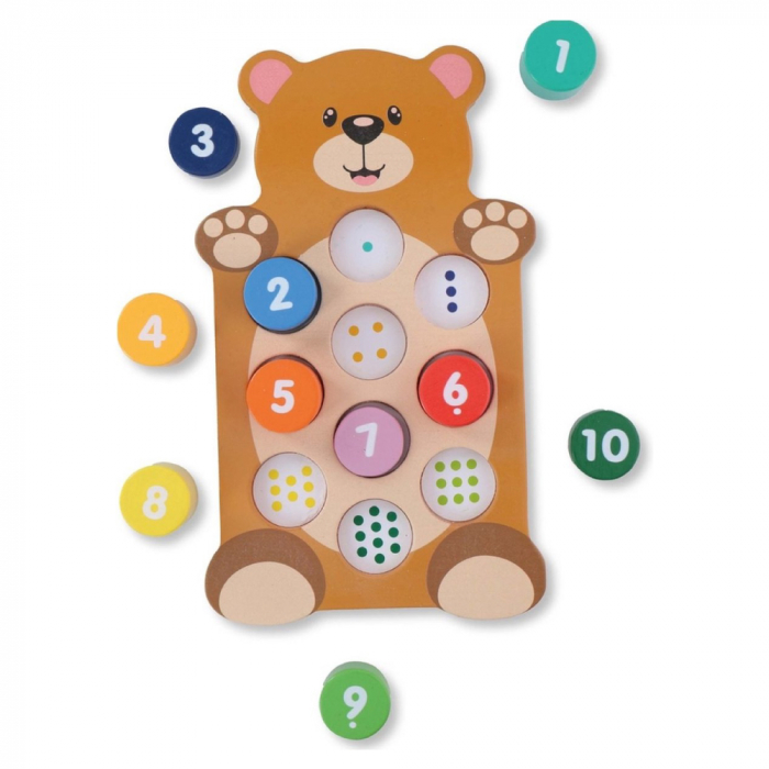 Joc educativ din lemn cu numere Marionette 11 piese [3]