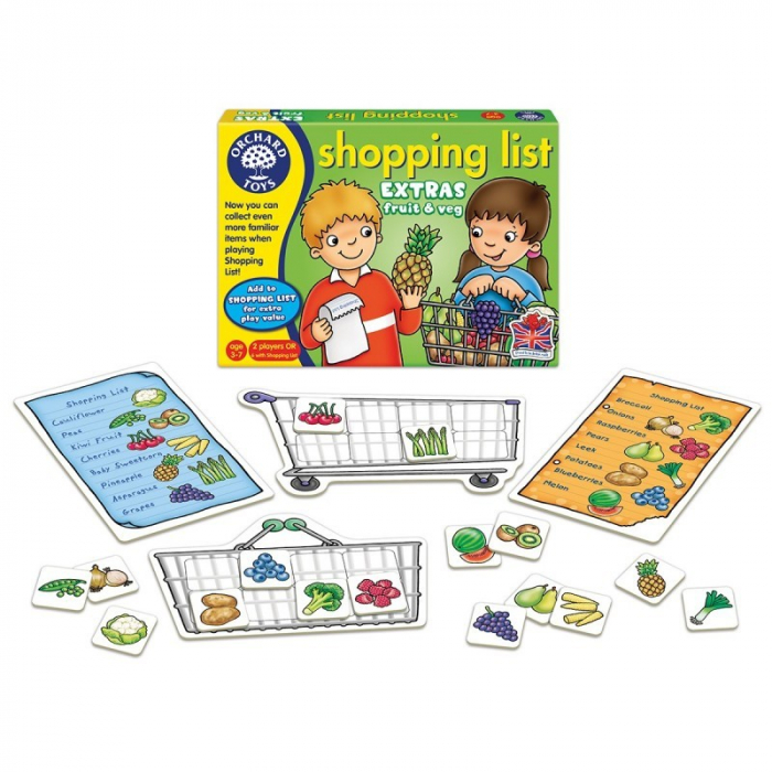 Joc educativ Orchard Toys in Limba Engleza Lista de Cumparaturi Fructe si legume