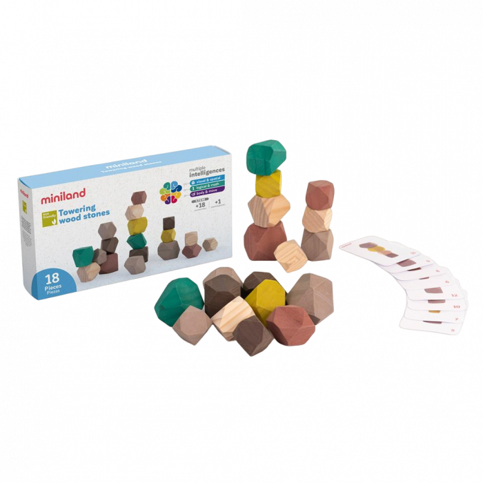 Joc educativ pentru dezvoltarea motricitatii Wood Stones