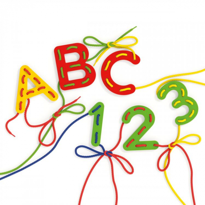 Joc Quercetti cu sireturi Montessori ABC+123 [2]