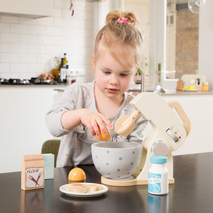 Jucarie de Lemn New Classic Toys Set Mixer Alb [2]