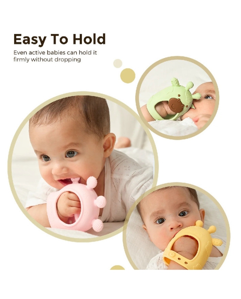 Jucarie dentitie din silicon Momcozy Green [4]